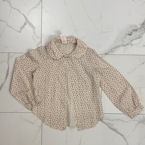 Vintage Kid’s Peter Pan Collar Floral Top